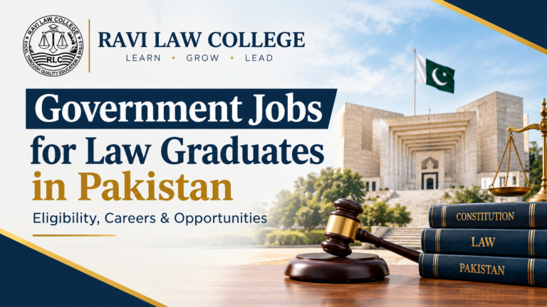 Government Jobs for Law Graduates in Pakistan – Eligibility, Careers & Opportunities
